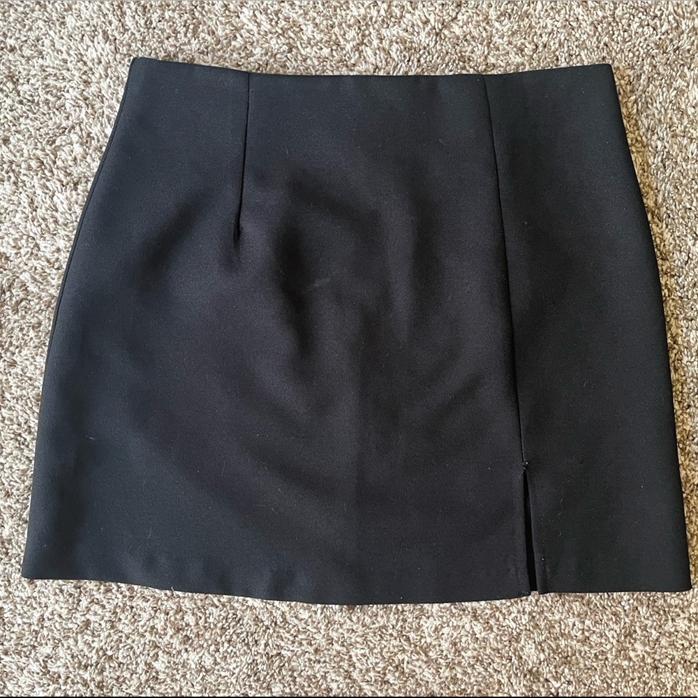 Black mini skirt